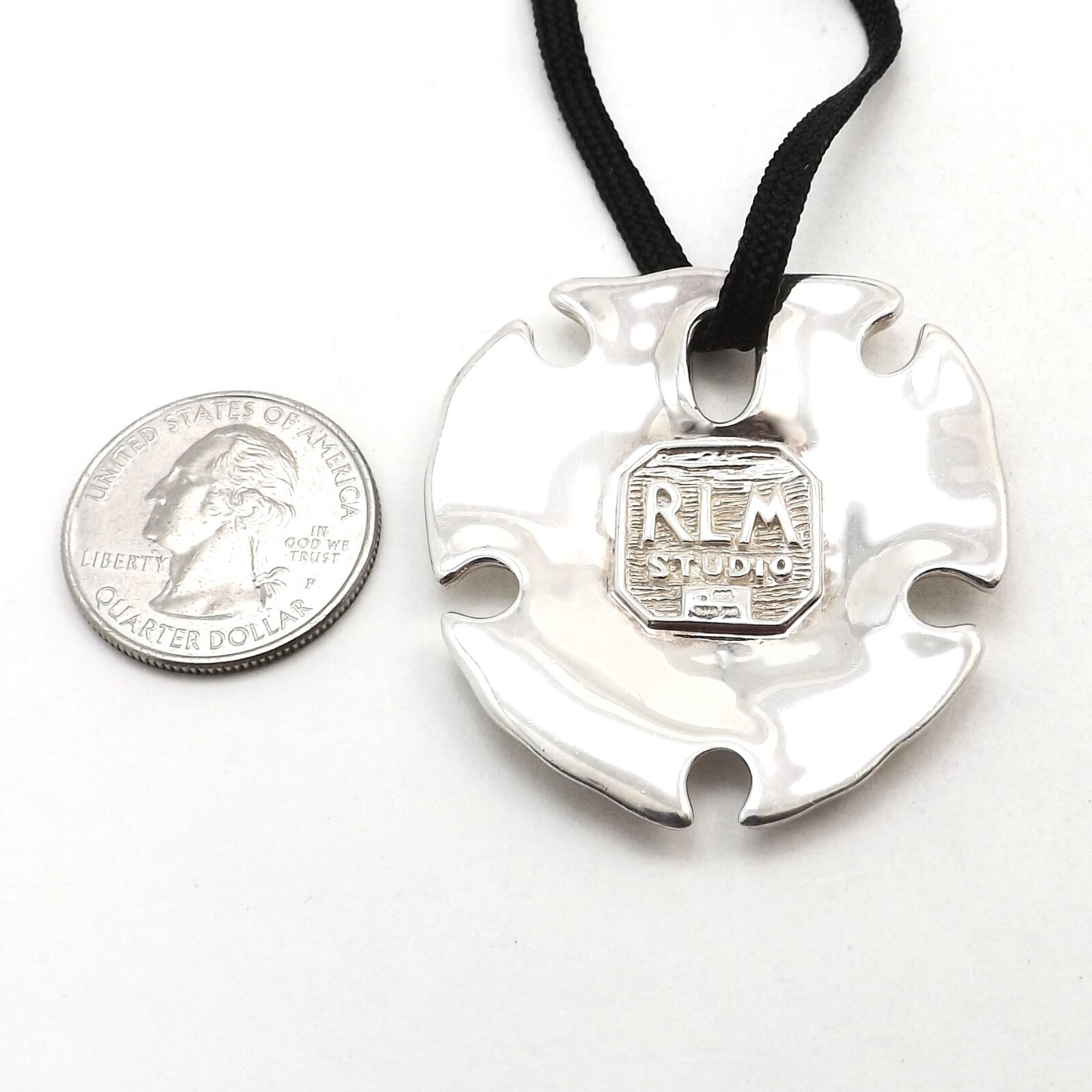 Rlm Studio Sterling Silver Large Sand Dollar Blac… - image 2