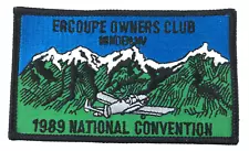Vtg Ercoupe Owners Club National Convention Patch 1989 Menden NV Airplane Pilot 