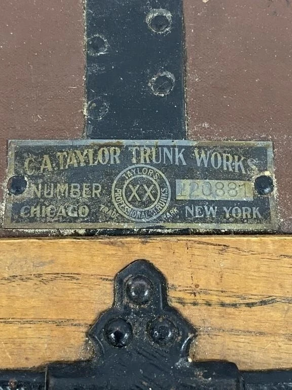 Antique C A Taylor TRUNK Works CELLO Professionalist Shipping Case Outfitted - Image 2 of 4