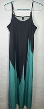 SHEIN black Blue Long Maxi Dress Sleeveless New NWOT L Adjustable Straps Flowy