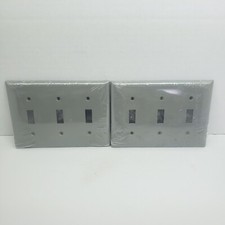 Mulberry 3-Gang Toggle Switch Wall Plate Cover Endura GRAY Lot of 2  77073G