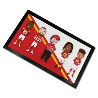Chiefs 2024-25 Vector Heroes Bar Runner Matte Kansas City 2 Größen Man Cave Bar