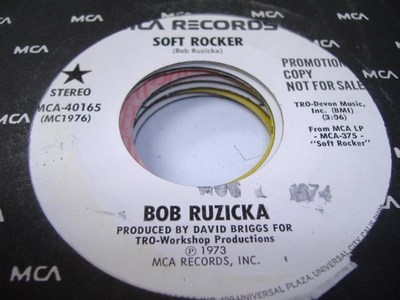 Rock Promo 45 BOB RUZICKA Soft Rocker on MCA (Promo) | eBay