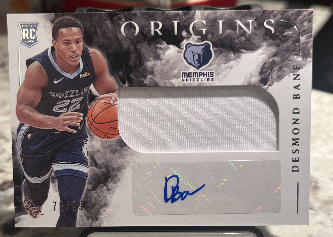 2020-21 Panini Origins DESMOND BANE Rookie Jersey Auto /99 Grizzlies #RJA-BAN