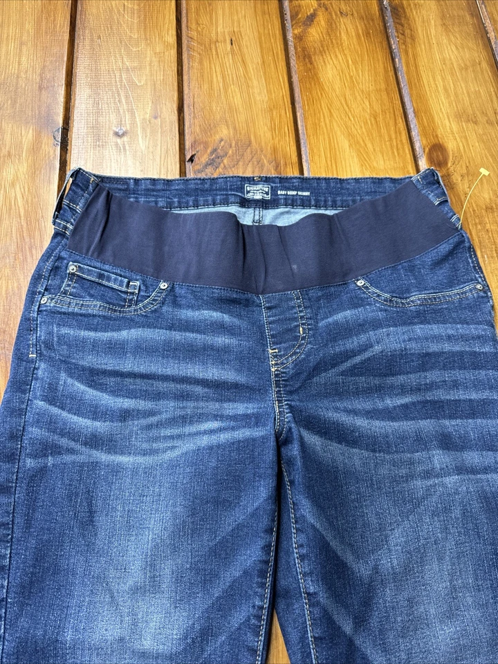 Signature Levi Strauss Woman’s  32x29 Gold Jeans Blue Maternity Skinny Denim - Image 2 of 4