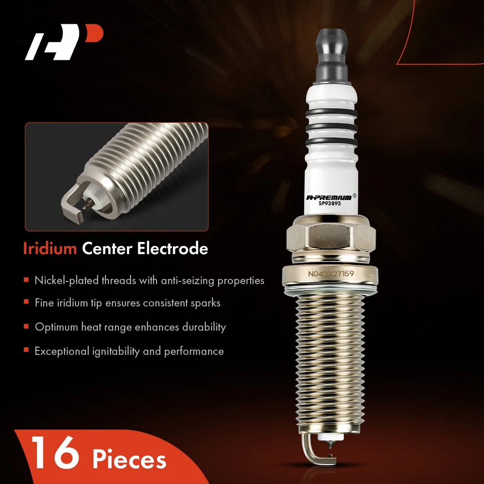 A-Premium 16Pcs Iridium & Platinum Spark Plugs for Jeep Grand Cherokee 2018-2021 - Image 3 of 4