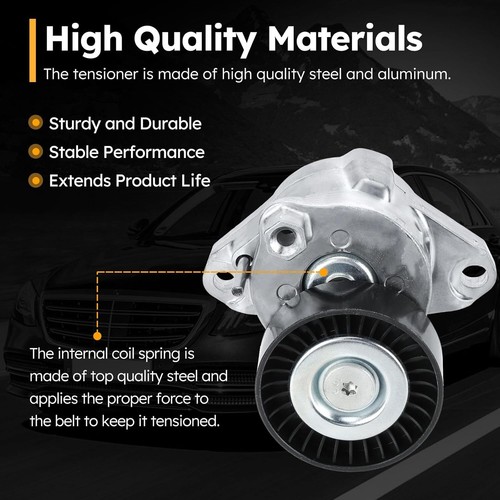 For Mercedes-Benz Engine Drive Belt Tensioner & Idler Pulley Serpentine Belt kit - Picture 7 of 20