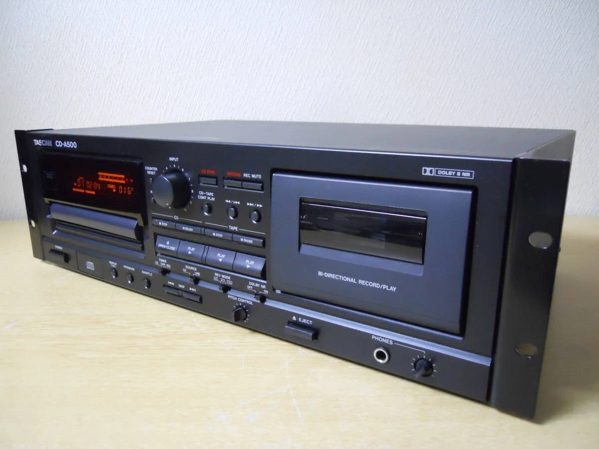 Tascam CD-A500 CD Player/Reverse Cassette Deck Confirmed Operation Free Shipping