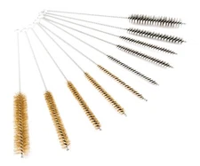Titan 41211 Tube Cleaning 12" Brass Bristle Stainless Steel Wire Brush 10pc Set