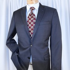 JOHN VARVATOS New Aqua Blue Gray Wool 2 Buttons Men Jacket Coat Size 42L