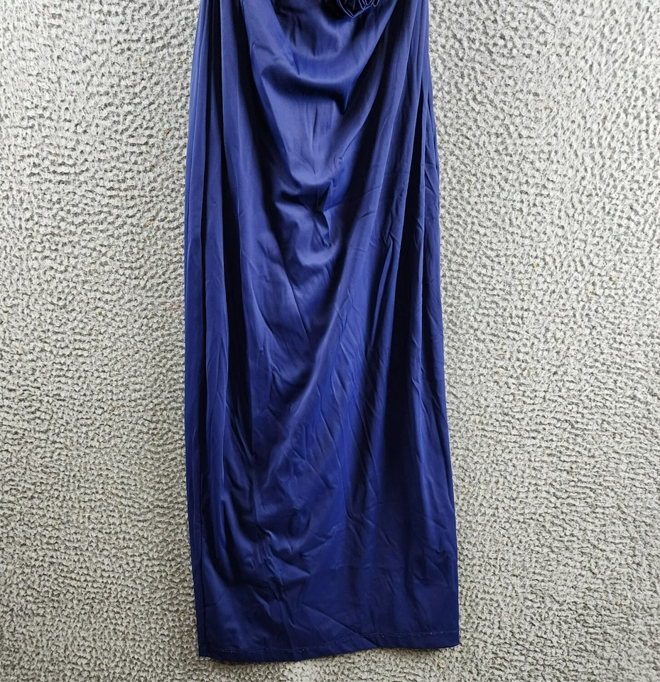 Vestido ajustado roseta sin tirantes Torn by Ronny Kobo Selena XS azul marino Foto 3 de 4