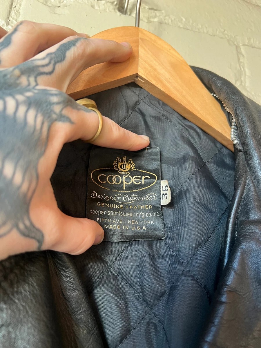 Cooper Vintage 1960s Biker Leather Jacket Size 36 Medium Cooper Vintage 1960s Biker Leather Jacket Size 36 Medium