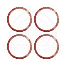 Red Rings For Zenith Locking Knock Off Spinner Caps For Lowriders Set Of 4