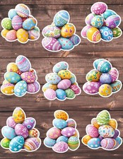 Pile of Easter Eggs Die Cut Vinyl Stickers Scrapbooking Laptop Waterbottle