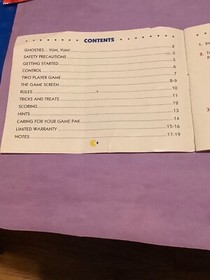 nes nintendo Namco pac-man authentic manuel - no front cover, Namco manuel