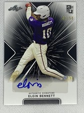 2021 LEAF PERFECT GAME ELGIN BENNETT BLACK PAPER AUTO # 41/50