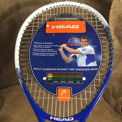 Head Ti Conquest Tennis Racket 4 1/2 108  Oversized Head NWT