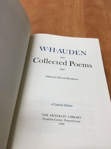 Franklin Library: COLLECTED POEMS by W. H. AUDEN Leather 1980 - Foto 8 di 9