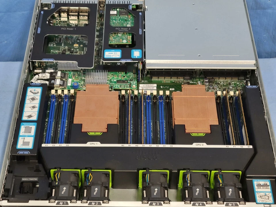 Cisco UCSC-C220-M3 1U Server 2x 8 Core E5-2650 2.0GHz 32GB RAM 2x 1TB HDDs - Image 3 of 4