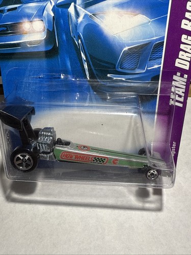 Hot Wheels 2008 Team Drag Racing DRAGSTER (silber) 159/196 mit 5SP unlackiertem Sockel - Bild 2 von 6