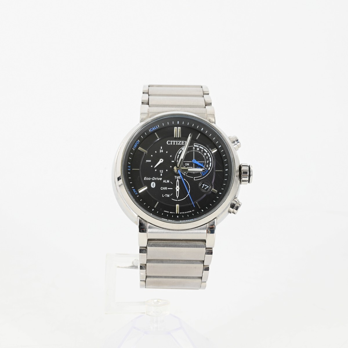 稼働✨️シチズン　腕時計　エコドライブ　ブルー　W770MV　Bluetooth Citizen Eco-drive Bluetooth W770MV Men's Watch From Japan