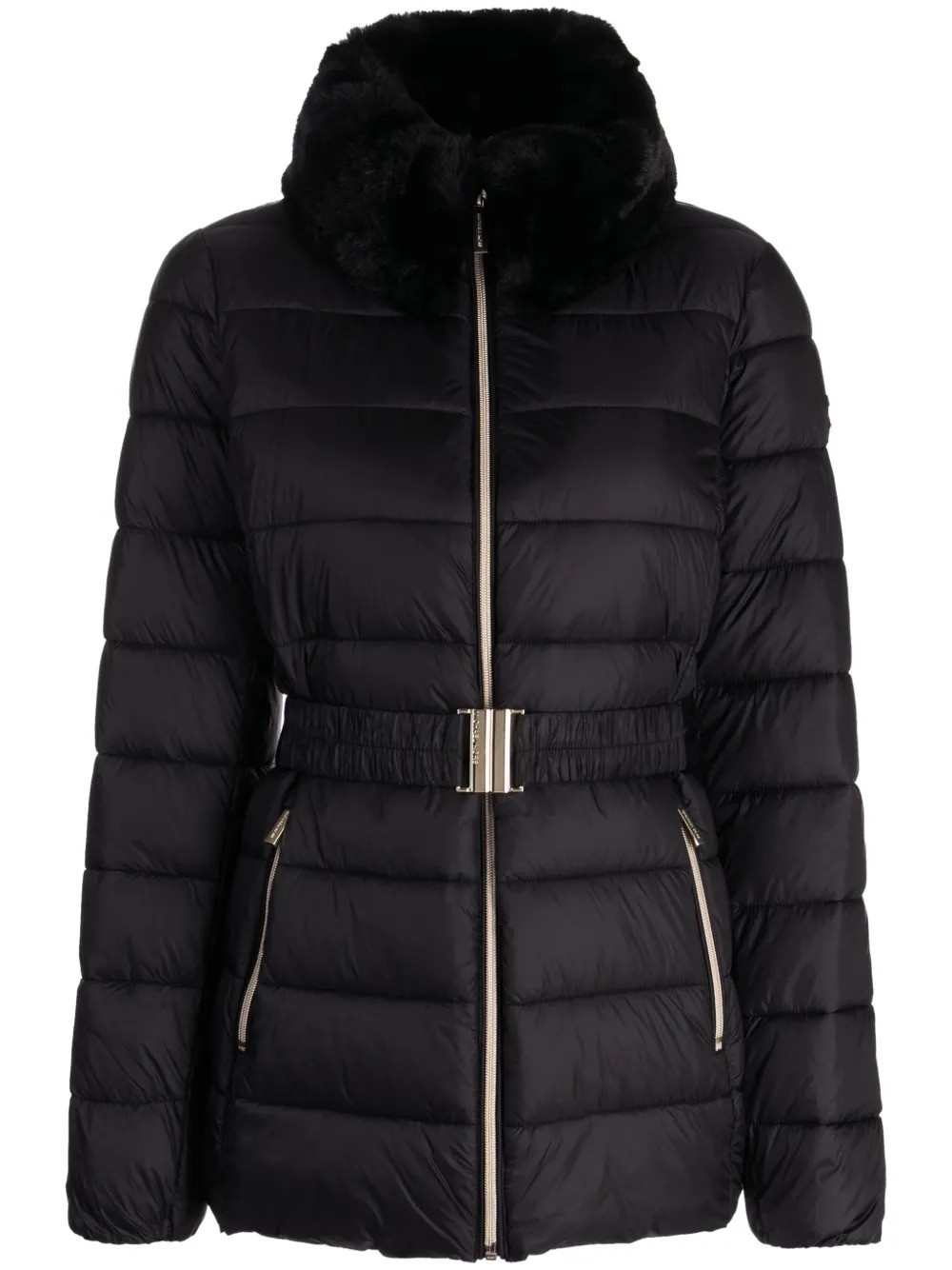 Michael Michael Kors Women's Black Belted Packable Jacket wi