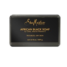 SheaMoisture Bar Soap for Troubled Skin African Black Soap Cleanser with Shea Bu