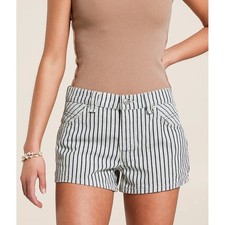 Women's 30 Free People We The Free Now Or Never Shorts Striped Railroad - NWOT