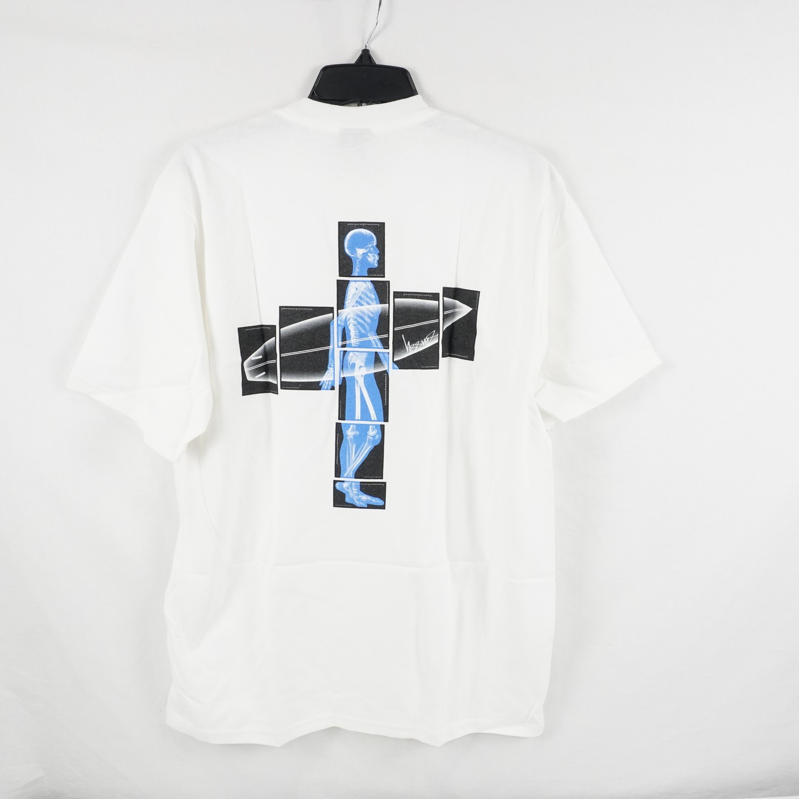 Stussy Body Scan Crewneck Short Sleeve T-Shirt In White - Men's Size Medium thumbnail 2