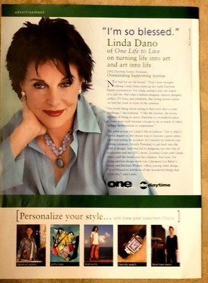  SOAP OPERA STAR LINDA DANO, DAYTIME EMMY AWARDS 2003, RARE PRINT AD