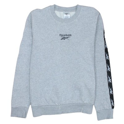 Reebok Damen Grau Small Sweatshirt Rundhals Langarm Logo