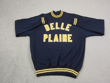 Vintage Belle Plaine Sweatshirt Womens Large Blue Yellow 70s 80s Made in USA