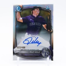 2025 Bowman Draft Riley Kelly Chrome Auto Refractor 1st Prospect #/499 Rockies