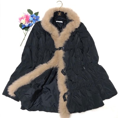 Max Mara Women Jacket Extremely Model Marella Down Real Fur Black 38 Limited Edi