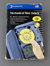 Intermatic T101 24-Hour Mechanical Time Switch 120V 40A SPST Metal Enclosure