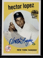 Hector Lopez Auto 2018 Topps Archives Fan Favorites 1959 Design #FFA-HL Yankees