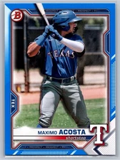 Maximo Acosta Blue /150 2021 Bowman Draft #BDC-139