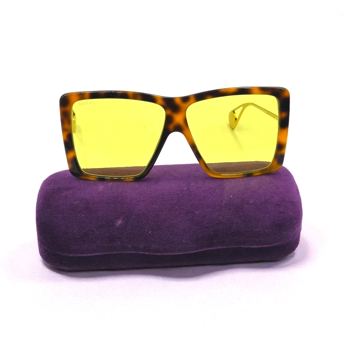 Gucci Yellow Multicolor Square Sunglasses GG 3735/F/S 57*16*140 Gucci Yellow Square Sunglasses for Women for sale | eBay main image 2