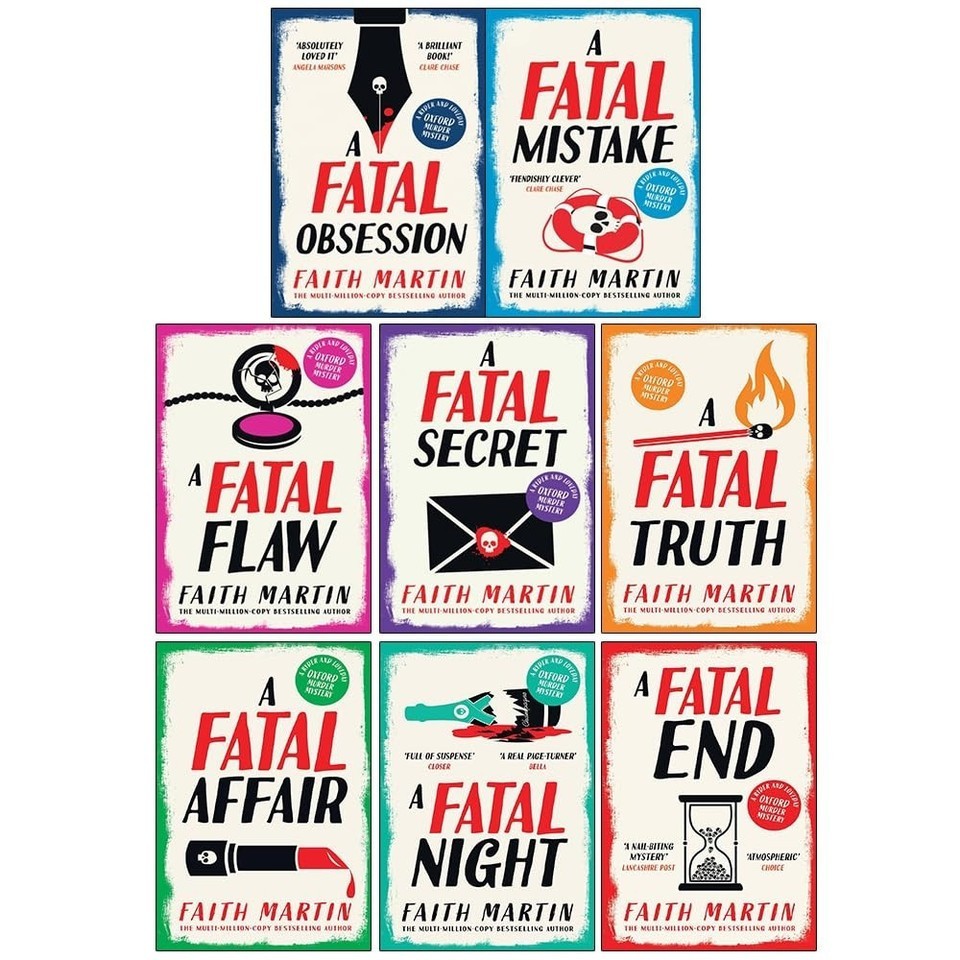 Ryder and Loveday Series 1-8 Books Collection Set By Faith Martin Fatal Mistake