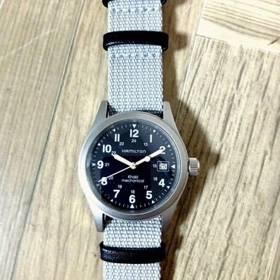 HAMILTON Khaki Mechanical 000095 Black Dial Manual Men's Watch No BOX