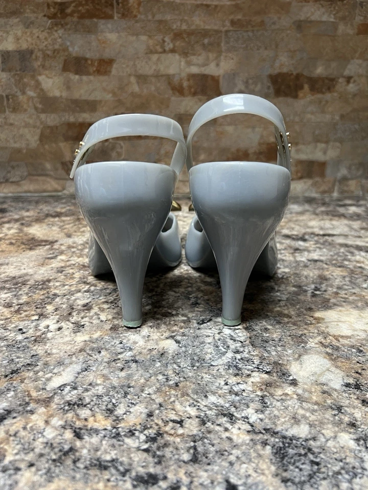 Vivienne Westwood X Melissa Anglomania Heart Accent Peep Toe Pump Heels US 10 - Image 4 of 4