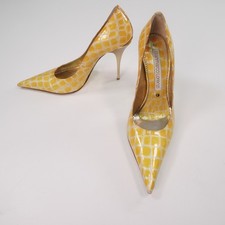 GIANMARCO LORENZI IT39 EU39,5 US9 pointed toe stilettos patent leather pumps