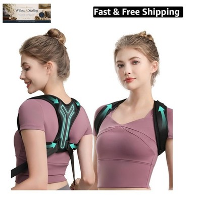 Upper Back Brace Posture Corrector For Women,Lightweight Back Straightener Po...