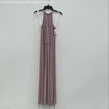 Davids Bridal Womens Mauve Solid Sleeveless Maxi Dress Size 0 Excellent