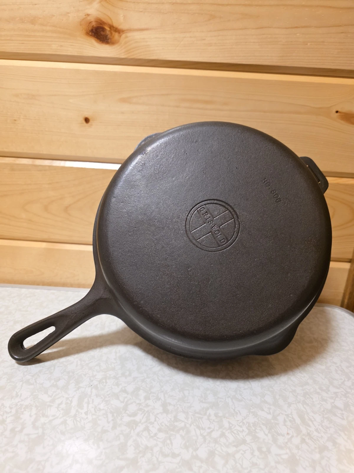Vintage Griswold Cast Iron #80 Small Logo Double Skillet (Restored)