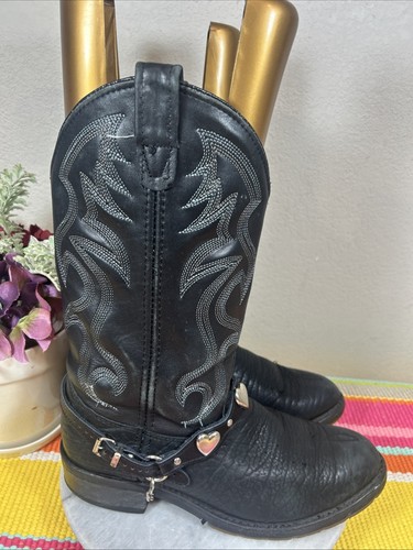 Botas de cuero aeroglide Double H Work West 1524 negras con correa de concho para hombre EE. UU. 10 D - Imagen 4 de 13