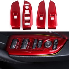Boyuer 4Pcs Window Switch Decoration Decal Frame Cover Panel Trim Door Handle