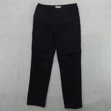 Talbots Pants Womens 10 Black Pull On Tapered Leg Stretch Dress Work Office