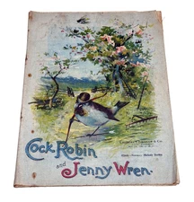 Cock Robin & Jenny Wren Linen Book—Charles E. Graham Co., Nursery Melody 0346
