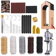 Leather Stitching Pony, Leather Pony Clamp, Wooden Sewing Clamp 360   Rotatabl